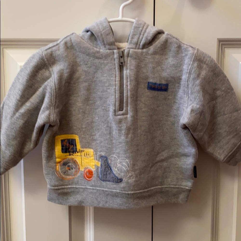 Carters Hooded boys sweatshirt 9-12 months.  Gray.